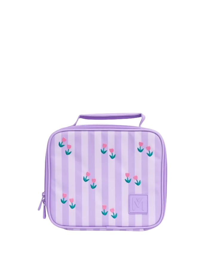 Montiico Medium Insulated Lunch Bag - Embroidered Tiny Tulips