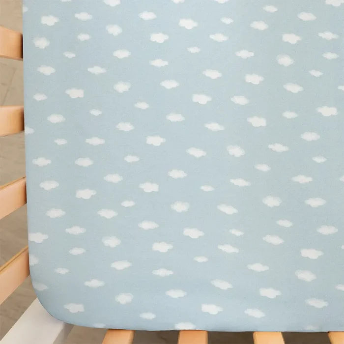 Organic Cot Fitted Sheet 2 Pack - Elephant Playtime