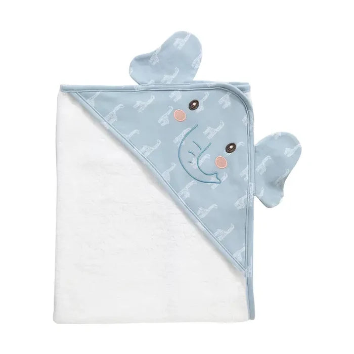 Organic Cotton Hooded Towel - Elephant Wild Safari