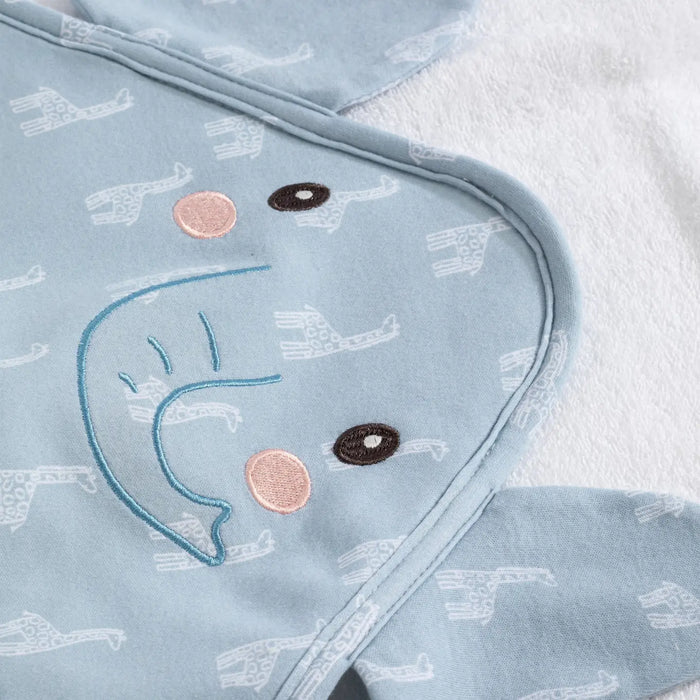 Organic Cotton Hooded Towel - Elephant Wild Safari
