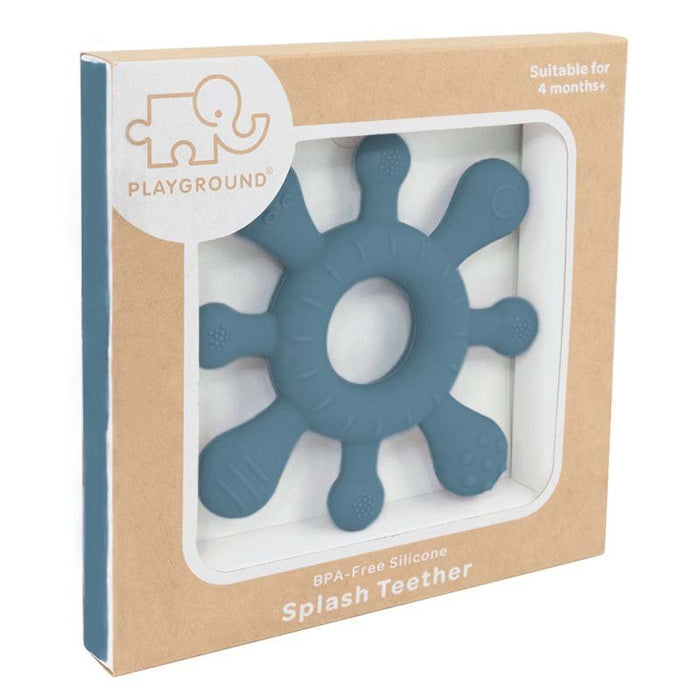 Playground Silicone Splash Teether Steel Blue