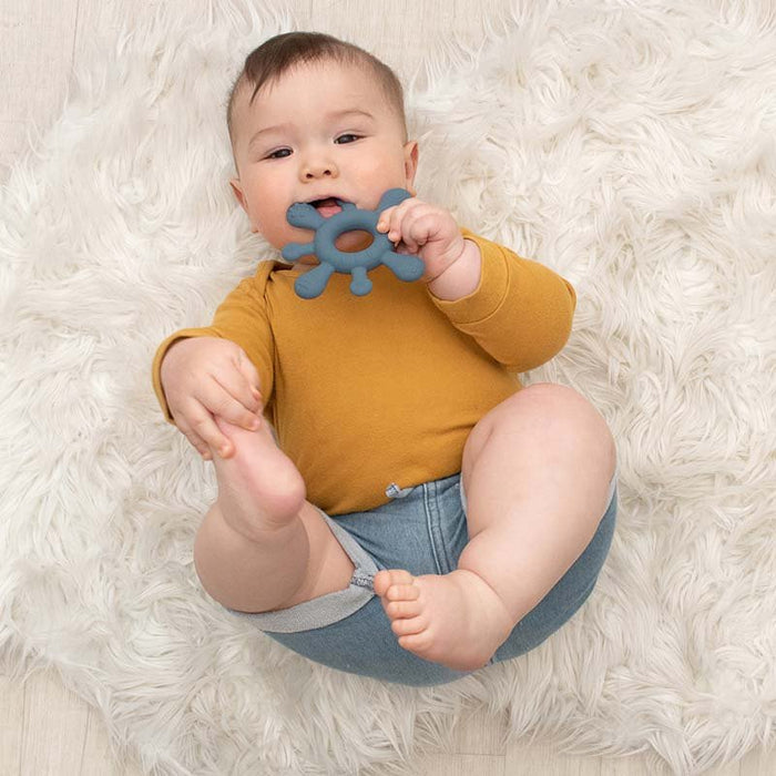 Playground Silicone Splash Teether Steel Blue