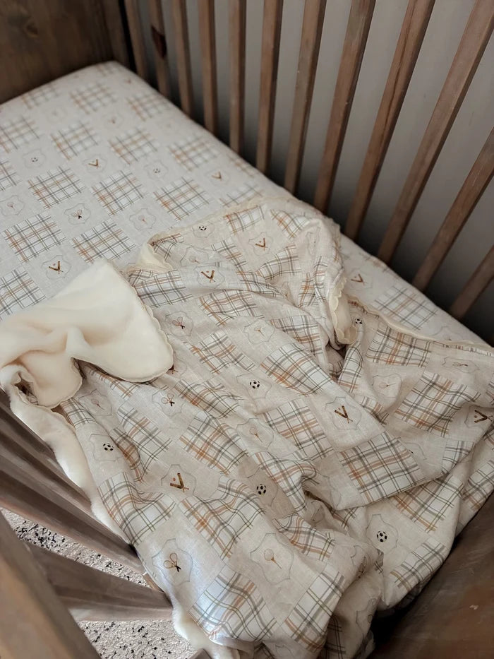 Pop Ya Tot Organic Muslin Cot Sheet - Old Sport