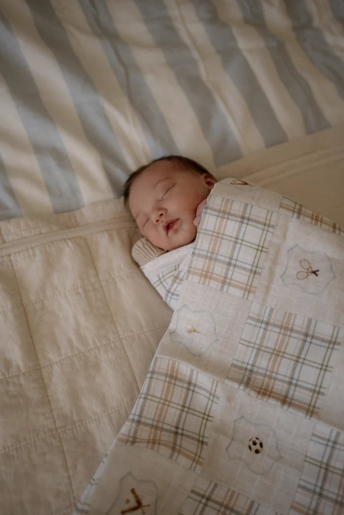 Pop Ya Tot Organic Muslin Swaddle - Old Sport