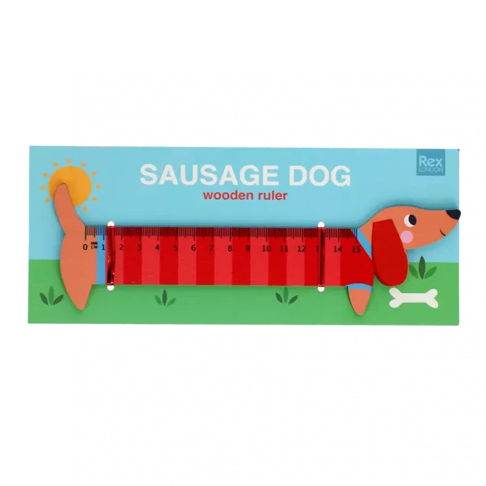 Rex London Wooden Ruler Sausage Dog