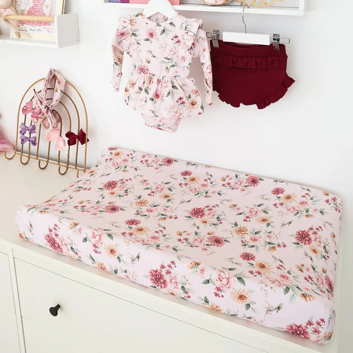 Snuggle Hunny Bassinet Sheet & Change Pad Cover - Birds & Blooms