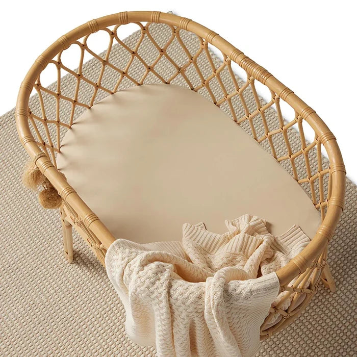 Snuggle Hunny Bassinet Sheet & Change Pad Cover - Pebble