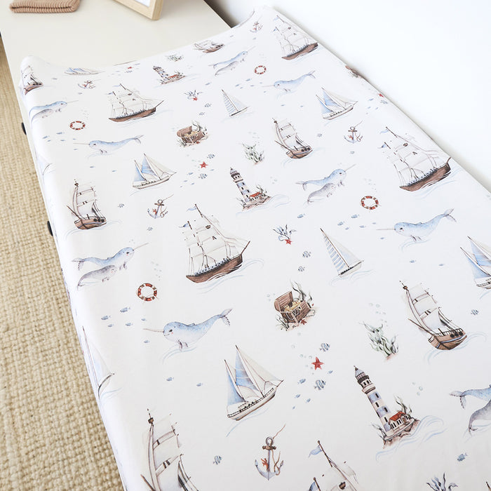 Snuggle Hunny Bassinet Sheet & Change Pad Cover - Set Sail
