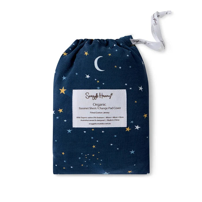 Snuggle Hunny Bassinet Sheet & Change Pad Cover - Starry Night