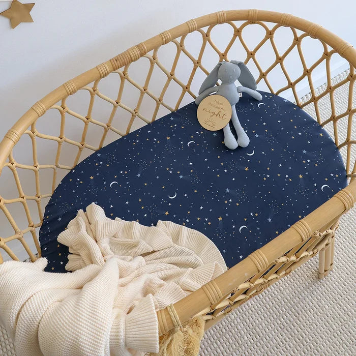 Snuggle Hunny Bassinet Sheet & Change Pad Cover - Starry Night