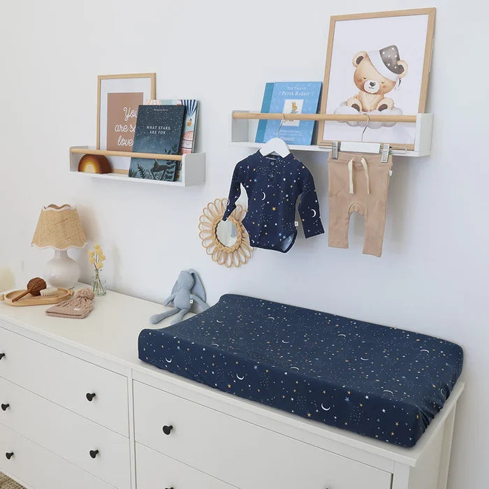 Snuggle Hunny Bassinet Sheet & Change Pad Cover - Starry Night