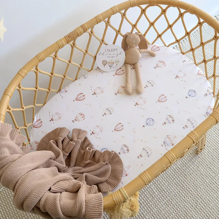 Snuggle Hunny Bassinet Sheet & Change Pad Cover - Up & Away