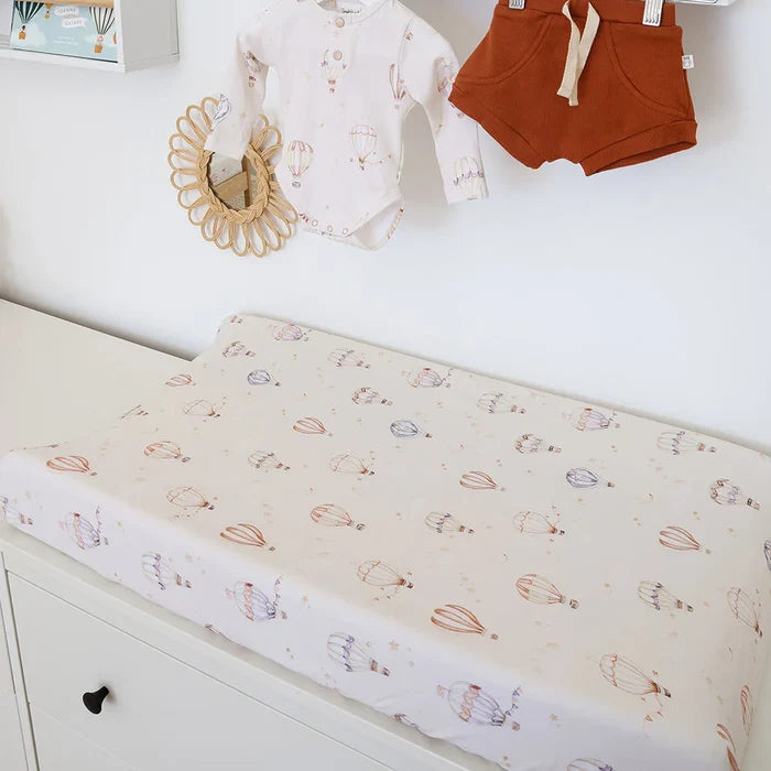 Snuggle Hunny Bassinet Sheet & Change Pad Cover - Up & Away