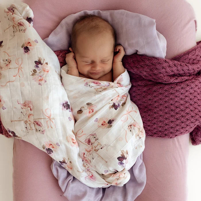 Snuggle Hunny Organic Cotton Muslin Wrap - Carousel