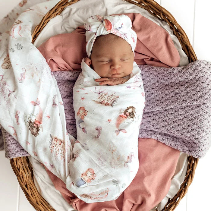 Snuggle Hunny Organic Cotton Muslin Wrap - Mermaid