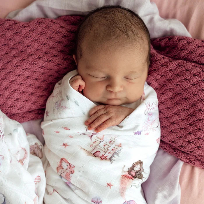 Snuggle Hunny Organic Cotton Muslin Wrap - Mermaid