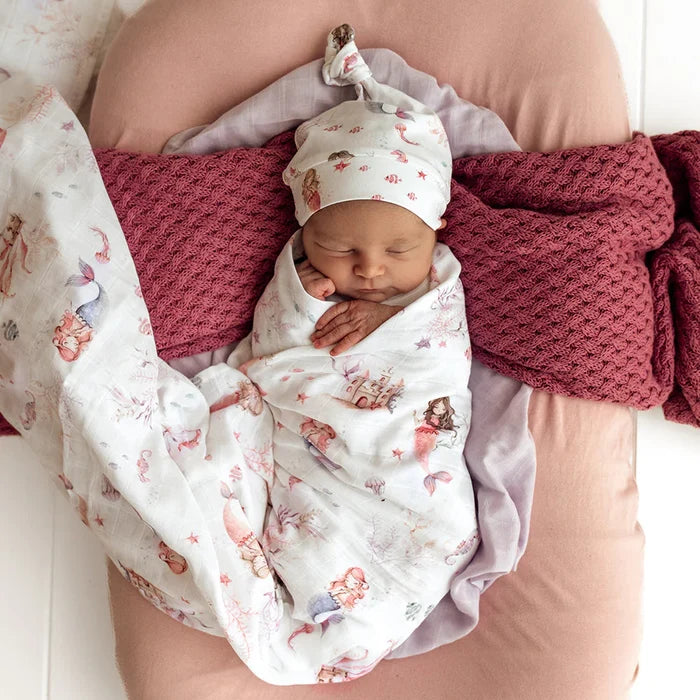 Snuggle Hunny Organic Cotton Muslin Wrap - Mermaid