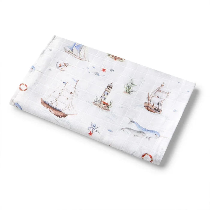 Snuggle Hunny Organic Cotton Muslin Wrap - Set Sail