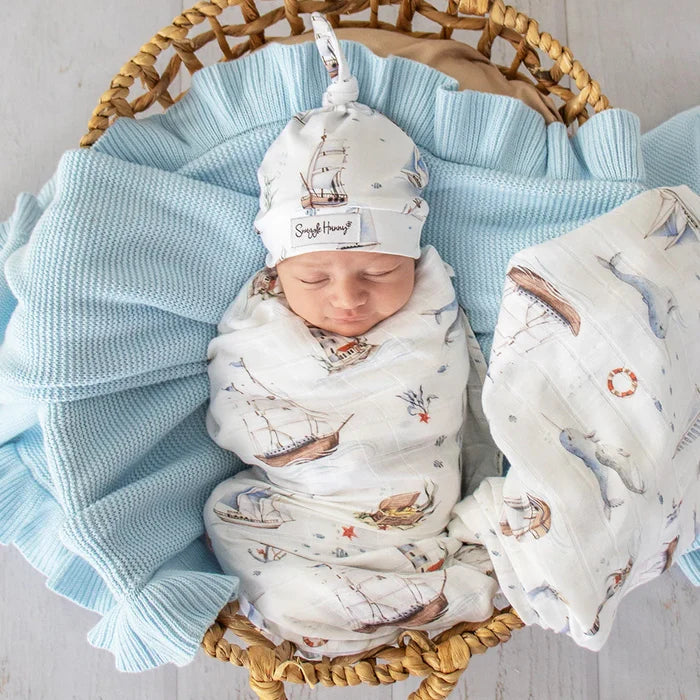 Snuggle Hunny Organic Cotton Muslin Wrap - Set Sail