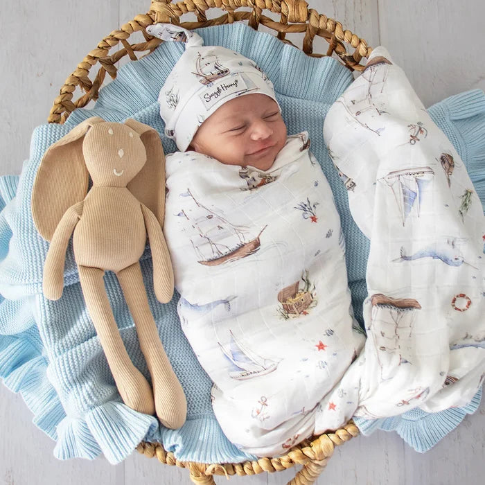 Snuggle Hunny Organic Cotton Muslin Wrap - Set Sail