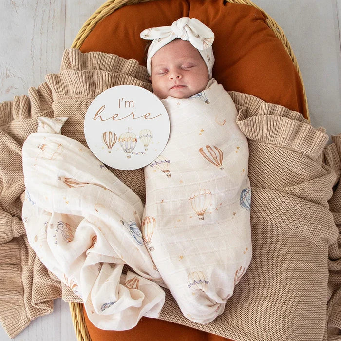 Snuggle Hunny Organic Cotton Muslin Wrap - Up & Away