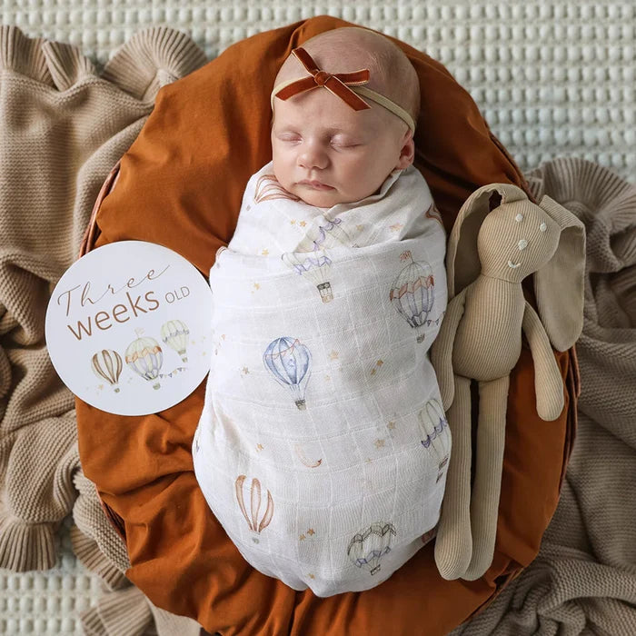 Snuggle Hunny Organic Cotton Muslin Wrap - Up & Away