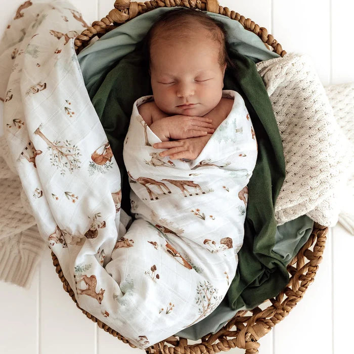 Snuggle Hunny Organic Cotton Muslin Wrap - Woodland Tales