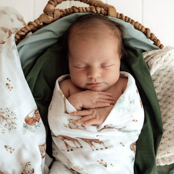 Snuggle Hunny Organic Cotton Muslin Wrap - Woodland Tales