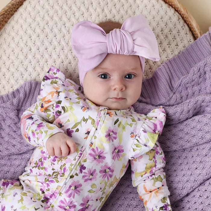 Snuggle Hunny Organic Oversized Bow - Lilac