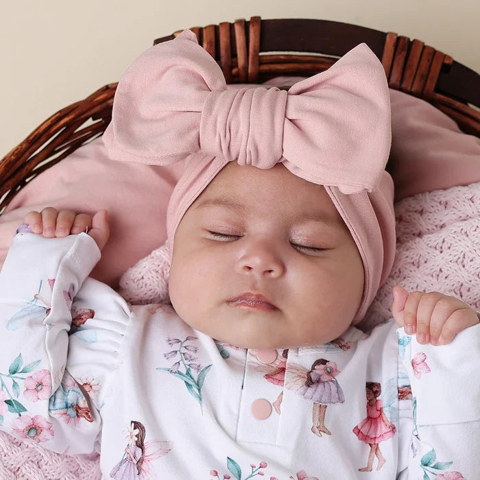 Snuggle Hunny Organic Oversized Bow - Lullaby Pink