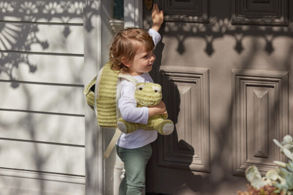 Soft Toy Green Frog Take-Me-Home Backpack