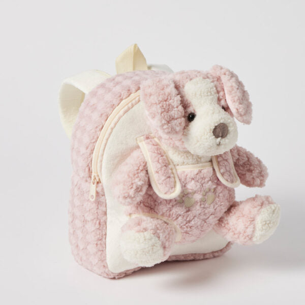 Soft Toy Pink Puppy Take-Me-Home Backpack